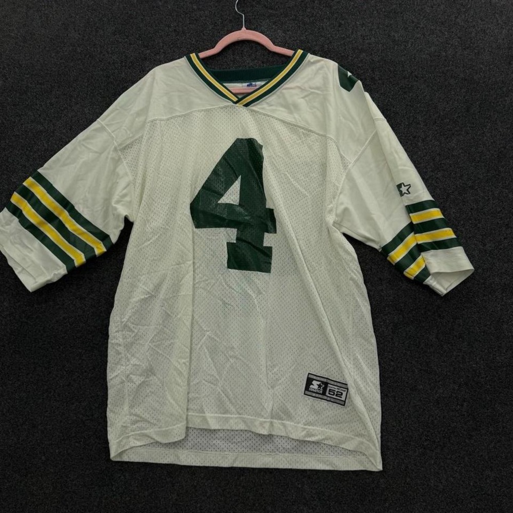 Starter Brett Favre Packers Jersey Men's XL White Green NFL Football Vintage